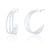 Gabriela Triple Hoop Earrings - Silver