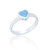 Katia Heart Ring - Blue Opal