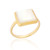 Liga Square Mother of Pearl Ring - Gold