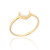 Liga Small Hexagon Mother of Pearl Ring - Gold