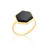 Liga Hexagon Onyx Ring - Gold