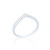 Edina C.Z Chunky Wishbone Ring - Silver