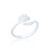 Iona White Opal Thistle Ring - Silver