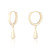 Vada Droplet Huggie Hoop Earrings - Gold