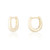 Vada Oval Huggie Hoop Earrings - Gold