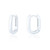 Vada U-Shaped Huggie Hoop Earrings - Silver