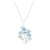 Murron Thistle Pendant & Chain - Aquamarine C.Z