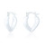 Viva Pointed Creole Hoop Earrings - Silver