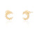 Nyx C.Z Moon Stud Earrings - Gold