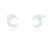 Nyx C.Z Moon Stud Earrings - Silver