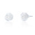 Anthea Beaded Love Knot Stud Earrings - Silver