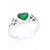 Enfys Celtic Heart Ring - Emerald C.Z