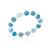 Clover Aqua Jade Stretch Ring - Silver