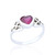 Enfys Celtic Heart Ring - Ruby C.Z
