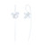 Muriel Long Stem Flower Earrings - Silver