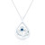 Maili Sapphire C.Z Thistle Pendant & Chain - Silver