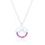 Scarlett Ruby C.Z Heart Pendant & Chain - Silver