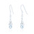 Cliona Aquamarine C.Z Celtic Drop Earrings - Silver