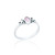 Annie Pink C.Z Girls Oval Ring - Silver (5 PACK)