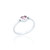 Annie Pink C.Z Girls Heart Ring - Silver (5 PACK)