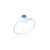 Annie Blue C.Z Girls Round Ring - Silver (5 PACK)