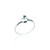 Annie Mini Green C.Z Girls Ring - Silver (5 PACK)