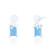 Livia Blue Opal Star Drop Earrings - Silver