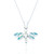 Nerina Blue Opal Dragonfly Pendant & Chain - Silver