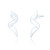 Kalina Twist Stud Earrings - Silver