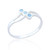 Lira Three Stone Ring - Blue Mother of Pearl