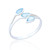 Lira Triple Teardrop Ring - Blue Mother of Pearl