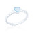 Emile Heart Ring - Blue Mother of Pearl