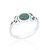 Etain Fire Opal Celtic Ring - Silver