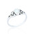 Eirian White Opal Celtic Ring - Silver
