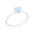 Tegan Heart Ring - Blue Mother of Pearl