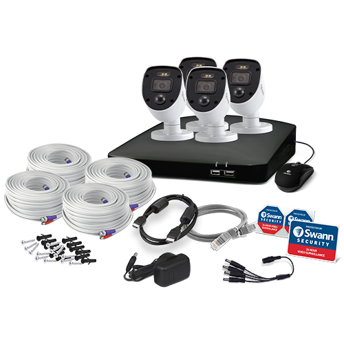 Home 4 Camera 4 Channel 1080p Full HD DVR Security System - SWDVK