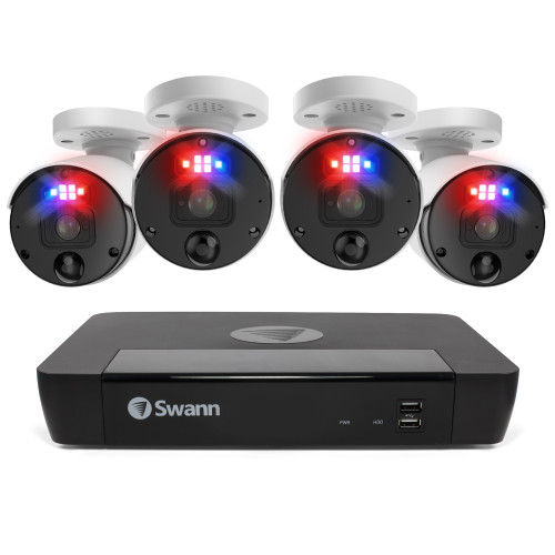 Swann HD 防犯カメラ-3台セット Swann（スワン）4CH 1080 DVRシステム 1TB ドーム型 カメラ4台