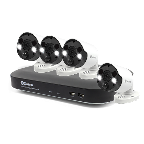 Swann Smart Security System 1080P 4カメラ Swann SwannForce 4K Security Camera System, 4x Bullet Analog