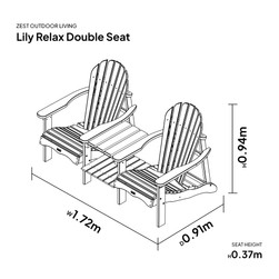 Garden Double Seat | Lily Relax Double Seat