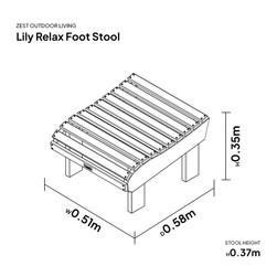 Wooden Garden Foot Stool | Lily Relax Foot Stool