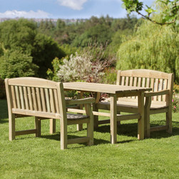 Emily 4 Seater Dining Set | Table and 2 Bench Dining Set
