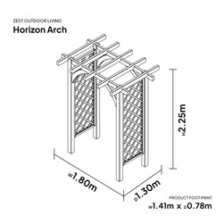 Garden Arch | Horizon Wooden Arch
