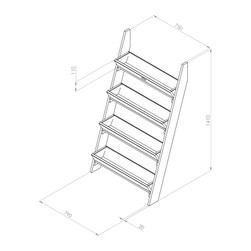 Ladder Planter in Brown