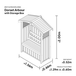 Dorset Arbour with Storage Box