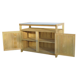 Terraza Outdoor Kitchen Double Unit open doors