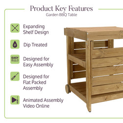 Garden BBQ Table by Zest - key product features