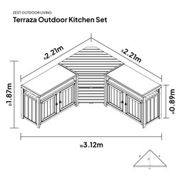 Terraza Outdoor Kitchen Set