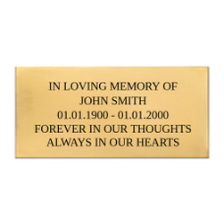 Custom Memorial Plaque - 140 × 64 mm