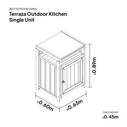 Terraza Outdoor Kitchen – Single Unit