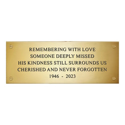 Custom Engraved Memorial Plaque & Bench - 175 × 64 mm